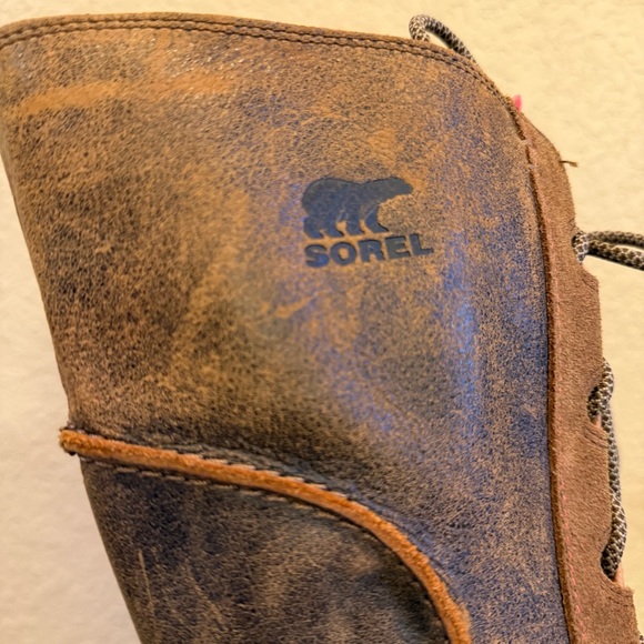 Sorel Cate The Great Wedge Boots Waterproof full grain leather Womens - Picture 4 of 16